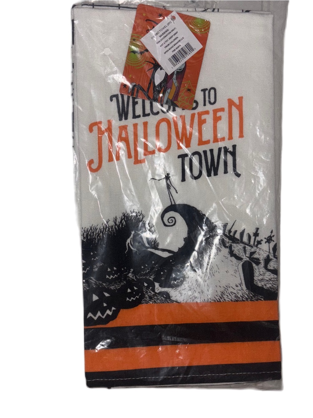 Nightmare Before Christmas Welcome to Halloween Town Kitchen Rags Set